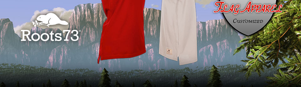 Two shirts infront of a mountain range